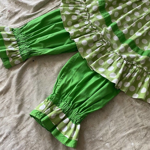 Antique Early 1900s Polka Dot Cotton Bathing Costume/ Playsuit w Cap & Bloomers - Picture 5 of 12